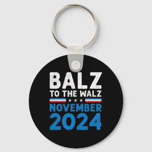 Funny Balz To The Walz Kamala Harris Tim Walz 2024 Key Ring