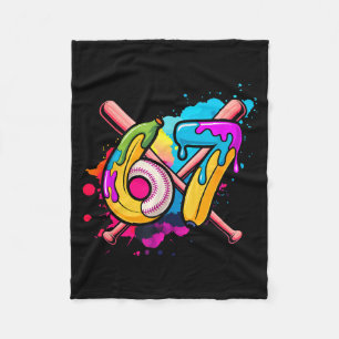 Funny Banana Baseball 67 Ice Cream Drip Meme Fleece Blanket