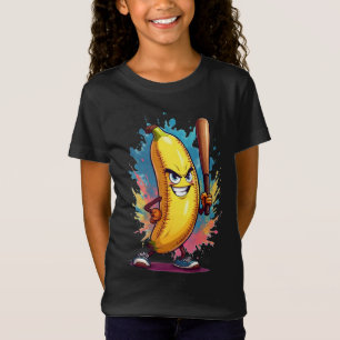Funny Banana Baseball Player Cartoon – Fruit Sport T-Shirt