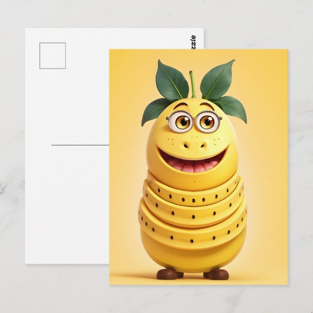 Funny banana character postcard (Front/Back)