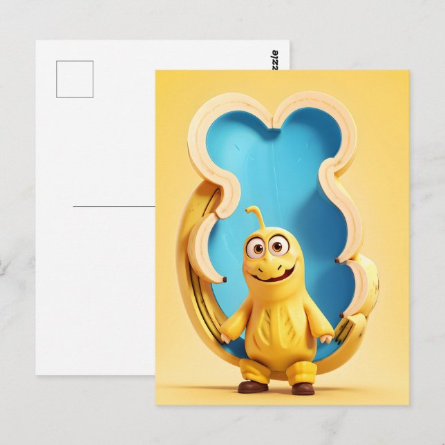 Funny banana character postcard (Front/Back)