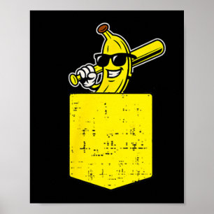 Funny Banana Cket Fruit Men Boys Kids Women Lover Poster