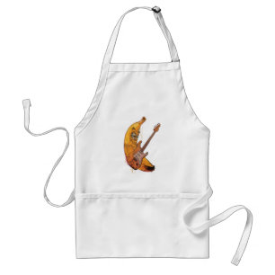 Funny Banana Guitar Apron   Cartoon Cooking Apron