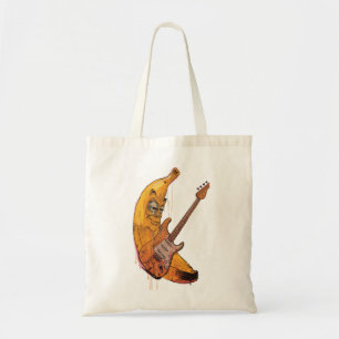 Funny Banana Guitar Tote Bag   Cartoon Music Bag