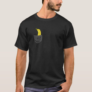 Funny Banana in Pocket Graphic Fruit Vegan Veggie  T-Shirt
