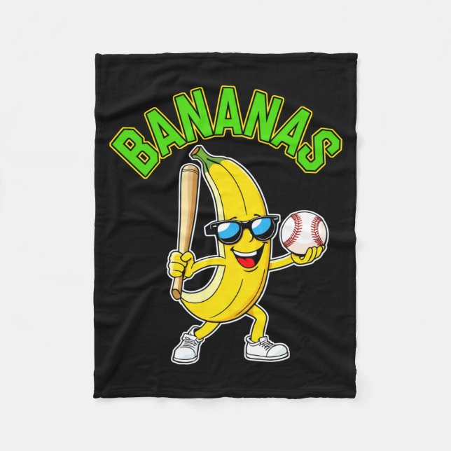 Funny banana long sleeve  fleece blanket (Front)