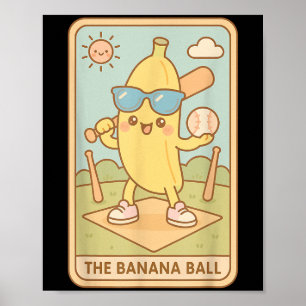 Funny Banana Lovers Tarot Card Srts Kawaii Men Wom Poster