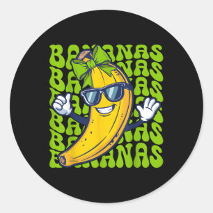 Funny Banana Name Banana Fruit Lover Personalised Classic Round Sticker