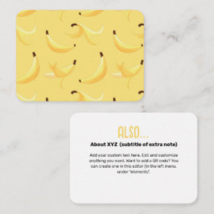 Funny Banana Party custom kit modern and editable Enclosure Card