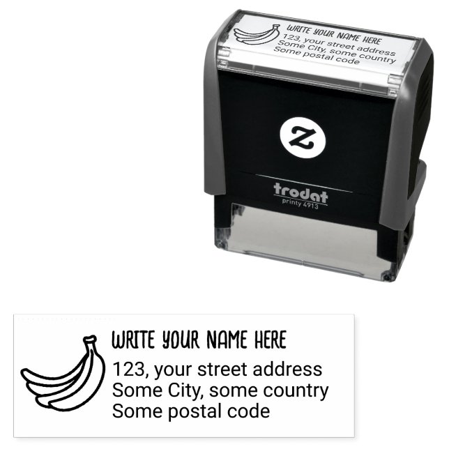 Funny Banana Party custom kit modern and editable Self-inking Stamp (In Situ)