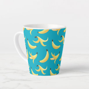 Funny Banana Party pattern colourful - editable Latte Mug