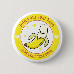 Funny Banana Personalised 6 Cm Round Badge