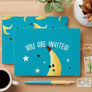 Funny Banana Pun Party pattern colourful - editabl Envelope