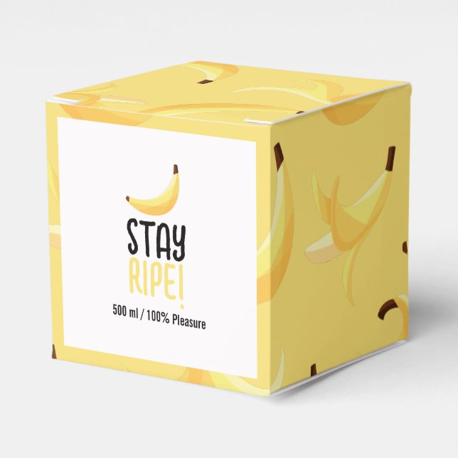 Funny Banana Pun Party pattern colourful - editabl Favour Box (Front Side)