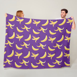 Funny Banana Pun Party pattern colourful - editabl Fleece Blanket