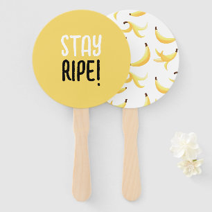 Funny Banana Pun Party pattern colourful - editabl Hand Fan