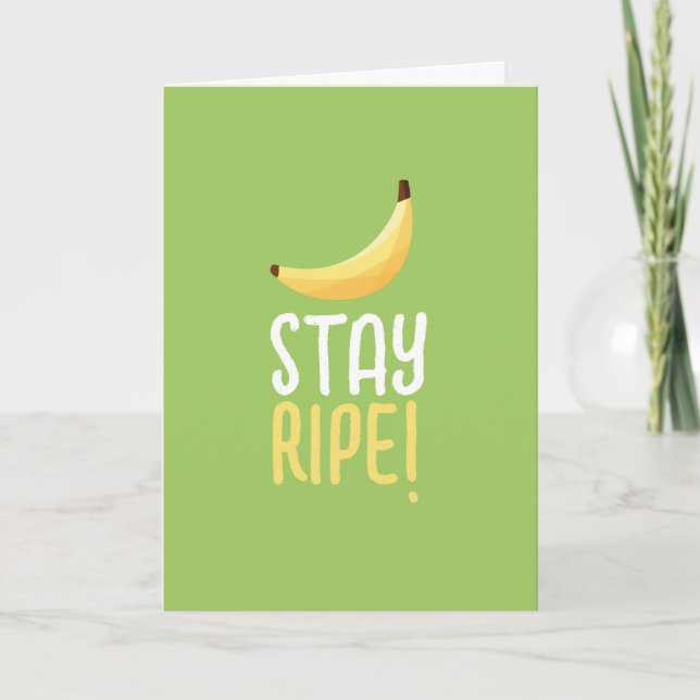 Funny Banana Pun Party pattern colourful - editabl Holiday Card (Front)