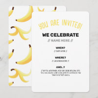 Funny Banana Pun Party pattern colourful - editabl