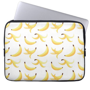 Funny Banana Pun Party pattern colourful - editabl Laptop Sleeve