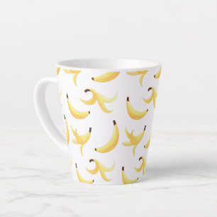 Funny Banana Pun Party pattern colourful - editabl Latte Mug