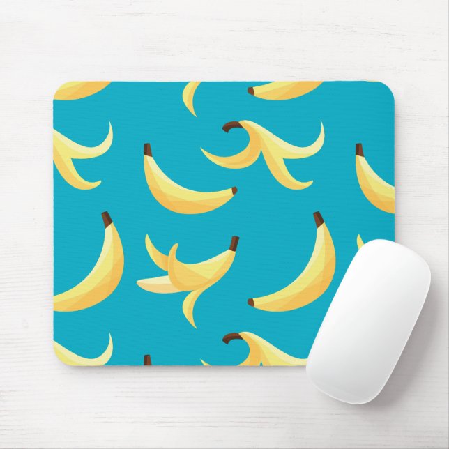 Funny Banana Pun Party pattern colourful - editabl Mouse Pad (With Mouse)
