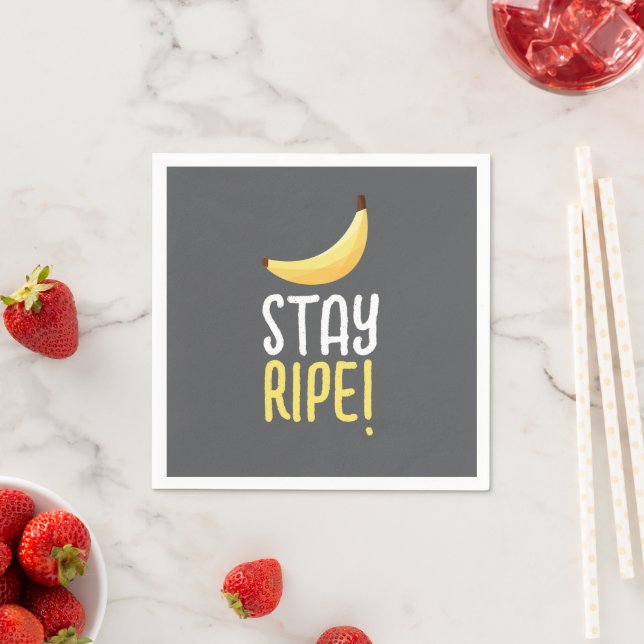 Funny Banana Pun Party pattern colourful - editabl Napkin (Insitu)