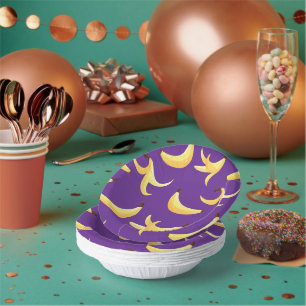 Funny Banana Pun Party pattern colourful - editabl Paper Plate
