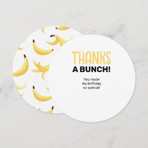 Funny Banana Pun Party pattern colourful - editabl Thank You Card