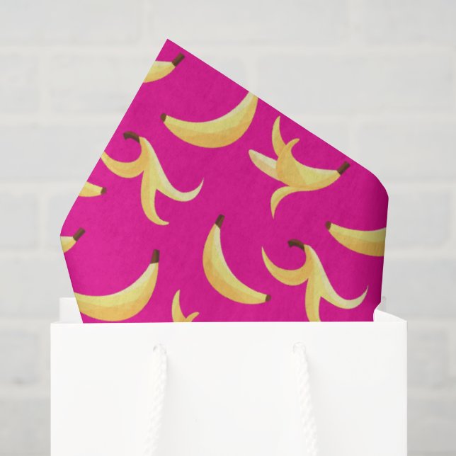 Funny Banana Pun Party pattern colourful - editabl Tissue Paper (Gift Bag)