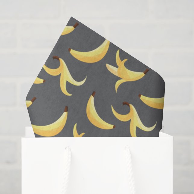 Funny Banana Pun Party pattern colourful - editabl Tissue Paper (Gift Bag)
