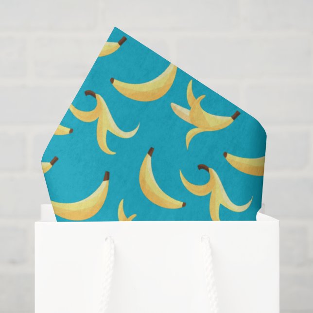 Funny Banana Pun Party pattern colourful - editabl Tissue Paper (Gift Bag)
