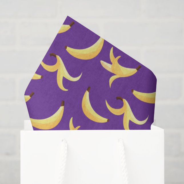 Funny Banana Pun Party pattern colourful - editabl Tissue Paper (Gift Bag)