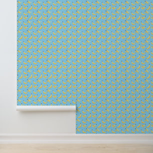 Funny Banana Pun Party pattern colourful - editabl Wallpaper
