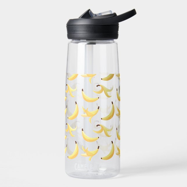 Funny Banana Pun Party pattern colourful - editabl Water Bottle (Left)