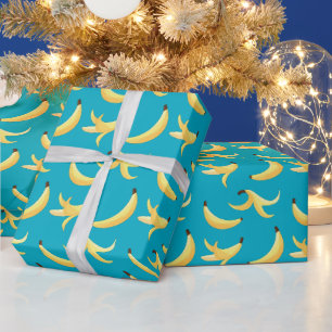 Funny Banana Pun Party pattern colourful - editabl Wrapping Paper