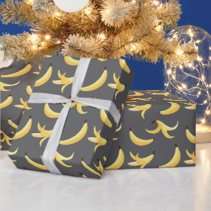 Funny Banana Pun Party pattern colourful - editabl Wrapping Paper