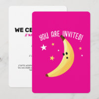 Funny Banana Pun Party pattern favours - editable