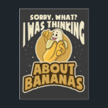 Funny Banana Quote Fruit Vegan Vegetarian Humour Postcard<br><div class="desc">Witty Monkey Food Gift for Banana lover. Funny Banana Quote Fruit Vegan Vegetarian Humour.</div>
