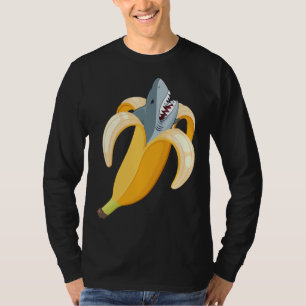 Funny Banana Shark Bananas Fruit Sea Animal Lover T-Shirt