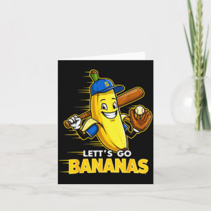 Funny Banana Shirts Gift Fruit Lovers Boys Lets Go Card