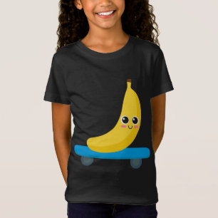 Funny Banana Skateboarding Skaters Gift Woman Man T-Shirt