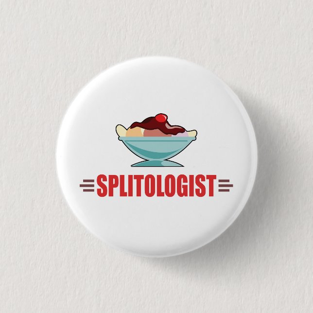 Funny Banana Split 3 Cm Round Badge (Front)