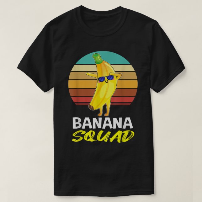 Funny Banana Squad Retro Design T-Shirt (Design Front)