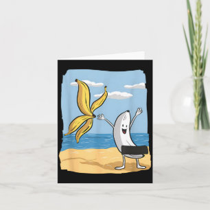 Funny Banana Throwing Off Peel Fathers Day Card
