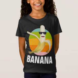 Funny Banana Wearing Sunglasses Retro Design Fruit T-Shirt