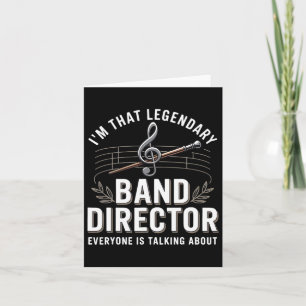 Funny Band Director Music Teacher Back To School Card