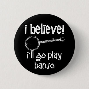 Funny Banjo 6 Cm Round Badge
