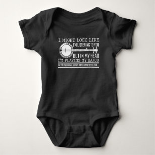 Funny Banjo Player Gift for Country Music Lover Baby Bodysuit
