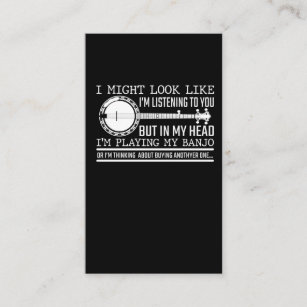 Funny Banjo Player Gift for Country Music Lover Business Card