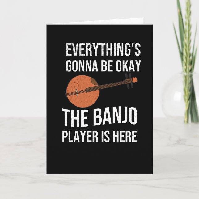 Funny Banjo Player Gifts | Bluegrass Lover Card (Front)